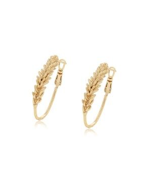 Spike Hoop Earrings 14k Gold Plated Luxury Jewelry